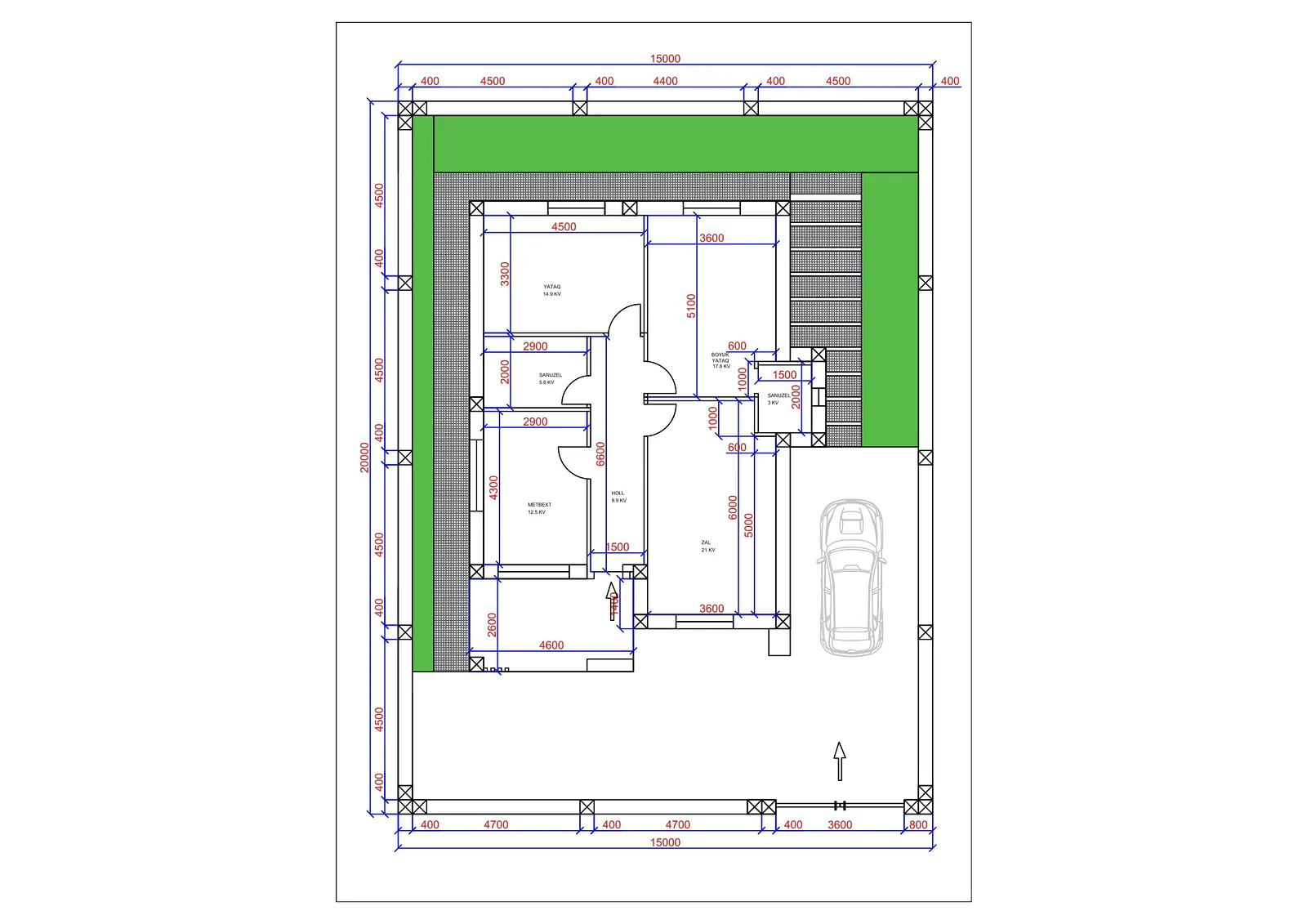 Venera plan — Ölçülər